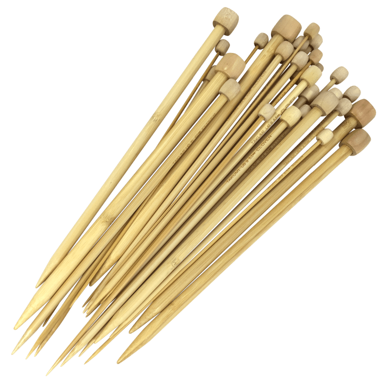 Clover 9 Bamboo Size 10 Single Point Knitting Needle Set