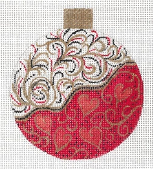 Red Tendrils Ornament - Fleur de Paris