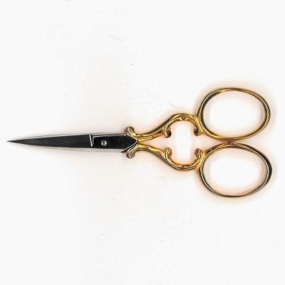 Filigree Large Embroidery Scissors With Cover on a Chain 